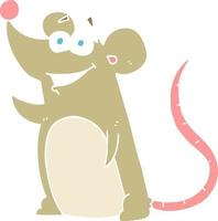 flat color illustration of mouse vector