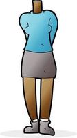 cartoon female body  mix and match cartoons or add own photos vector