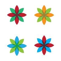 flower logo and vector template