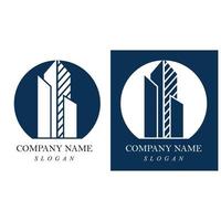 Creative building construction logo design vector