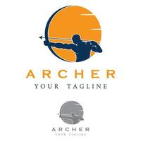 set of archer logo with slogan template vector