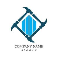 Creative building construction logo design vector