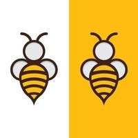 logotipo de abeja creativa e imagen de icono vectorial vector