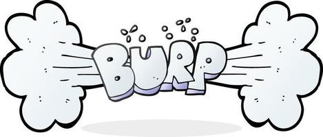 freehand drawn cartoon burp symbol vector