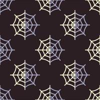 Holiday, fantasy and holiday concept. Seamless pattern of spider web on black background. Perfect for wrapping, fabric, textile, wallpapers, giftboxes, postcards vector