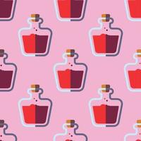 Holiday, fantasy and holiday concept. Seamless pattern of potion bulb on pink background. Perfect for wrapping, fabric, textile, wallpapers, giftboxes, postcards vector