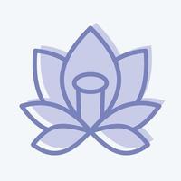 Icon Lotus. related to Thailand symbol. two tone style. simple design editable. simple illustration. simple vector icons. World Travel tourism. Thai