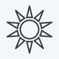 Icon Sunlight. related to Thailand symbol. line style. simple design editable. simple illustration. simple vector icons. World Travel tourism. Thai