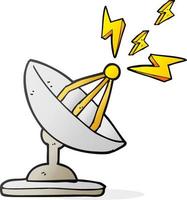 freehand drawn cartoon satellite dish vector