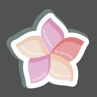 Sticker Plumeria. related to Thailand symbol. simple design editable. simple illustration. simple vector icons. World Travel tourism. Thai