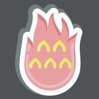 Sticker Dragon Fruit. related to Thailand symbol. simple design editable. simple illustration. simple vector icons. World Travel tourism. Thai