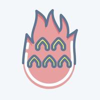 Icon Dragon Fruit. related to Thailand symbol. doodle style. simple design editable. simple illustration. simple vector icons. World Travel tourism. Thai