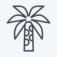 palmera icono. relacionado con el símbolo de Tailandia. estilo de línea diseño simple editable. ilustración sencilla. iconos vectoriales simples. turismo mundial de viajes. tailandés vector