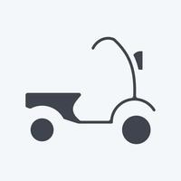 scooter de icono. relacionado con el símbolo de Tailandia. estilo de glifo. diseño simple editable. ilustración sencilla. iconos vectoriales simples. turismo mundial de viajes. tailandés vector