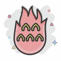 Icon Dragon Fruit. related to Thailand symbol. Comic Style. simple design editable. simple illustration. simple vector icons. World Travel tourism. Thai