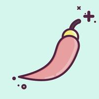 Icon Chili. related to Thailand symbol. MBE style. simple design editable. simple illustration. simple vector icons. World Travel tourism. Thai