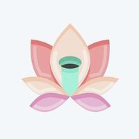 Icon Lotus. related to Thailand symbol. flat style. simple design editable. simple illustration. simple vector icons. World Travel tourism. Thai