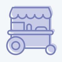 Icon Trolley Cart. related to Thailand symbol. two tone style. simple design editable. simple illustration. simple vector icons. World Travel tourism. Thai