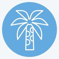 palmera icono. relacionado con el símbolo de Tailandia. estilo de ojos azules. diseño simple editable. ilustración sencilla. iconos vectoriales simples. turismo mundial de viajes. tailandés vector