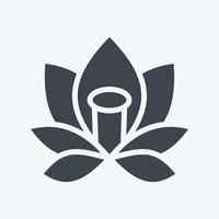 Icon Lotus. related to Thailand symbol. glyph style. simple design editable. simple illustration. simple vector icons. World Travel tourism. Thai