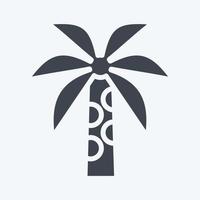 palmera icono. relacionado con el símbolo de Tailandia. estilo de glifo. diseño simple editable. ilustración sencilla. iconos vectoriales simples. turismo mundial de viajes. tailandés vector