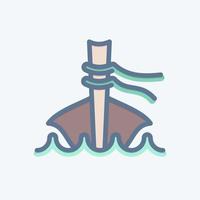 Icon Long Tail Boat. related to Thailand symbol. doodle style. simple design editable. simple illustration. simple vector icons. World Travel tourism. Thai