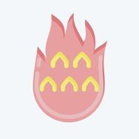 Icon Dragon Fruit. related to Thailand symbol. flat style. simple design editable. simple illustration. simple vector icons. World Travel tourism. Thai