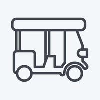 Icon Tuk tuk. related to Thailand symbol. line style. simple design editable. simple illustration. simple vector icons. World Travel tourism. Thai