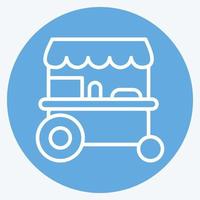 Icon Trolley Cart. related to Thailand symbol. blue eyes style. simple design editable. simple illustration. simple vector icons. World Travel tourism. Thai