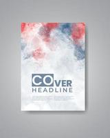 Cards with watercolor background. Design for your cover, date, postcard, banner, logo. vector