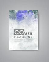 Cards with watercolor background. Design for your cover, date, postcard, banner, logo. vector