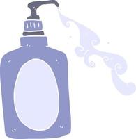 flat color illustration of hand soap squirting vector