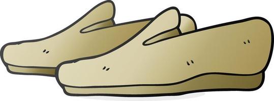 freehand drawn cartoon slippers vector