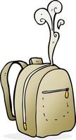 freehand drawn cartoon rucksack vector