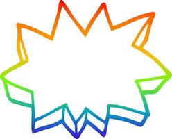 rainbow gradient line drawing cartoon decorative explosion vector