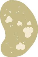 flat color illustration of potato vector