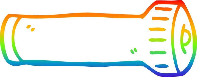 rainbow gradient line drawing cartoon torch
