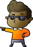 cartoon cool guy vector