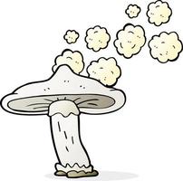 freehand drawn cartoon mushroom vector