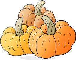 freehand drawn cartoon pumpkin vector