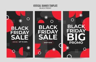 banner de venta de viernes negro. plantilla de ilustración vectorial de medios sociales para el desarrollo de sitios web y sitios web móviles, diseño de correo electrónico y boletines, material de marketing. vector