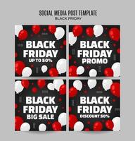 Black Friday sale banner. Social media vector illustration template for website and mobile website development, email and newsletter design, marketing material.