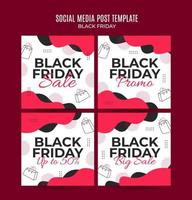 banner de venta de viernes negro. plantilla de ilustración vectorial de medios sociales para el desarrollo de sitios web y sitios web móviles, diseño de correo electrónico y boletines, material de marketing. vector