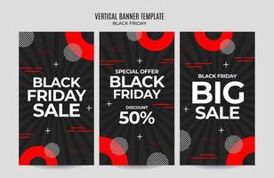 Black Friday sale banner. Social media vector illustration template for website and mobile website development, email and newsletter design, marketing material.