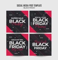 banner de venta de viernes negro. plantilla de ilustración vectorial de medios sociales para el desarrollo de sitios web y sitios web móviles, diseño de correo electrónico y boletines, material de marketing. vector