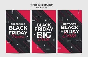 banner de venta de viernes negro. plantilla de ilustración vectorial de medios sociales para el desarrollo de sitios web y sitios web móviles, diseño de correo electrónico y boletines, material de marketing. vector