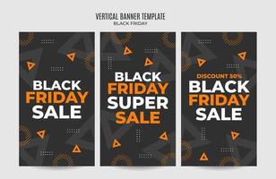 banner de venta de viernes negro. plantilla de ilustración vectorial de medios sociales para el desarrollo de sitios web y sitios web móviles, diseño de correo electrónico y boletines, material de marketing. vector