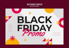 banner de venta de viernes negro. plantilla de ilustración vectorial de medios sociales para el desarrollo de sitios web y sitios web móviles, diseño de correo electrónico y boletines, material de marketing. vector