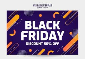 Black Friday sale banner. Social media vector illustration template for website and mobile website development, email and newsletter design, marketing material.