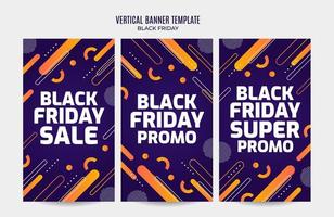 banner de venta de viernes negro. plantilla de ilustración vectorial de medios sociales para el desarrollo de sitios web y sitios web móviles, diseño de correo electrónico y boletines, material de marketing. vector